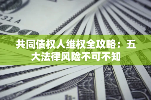 济南共同债权人维权全攻略：五大法律风险不可不知